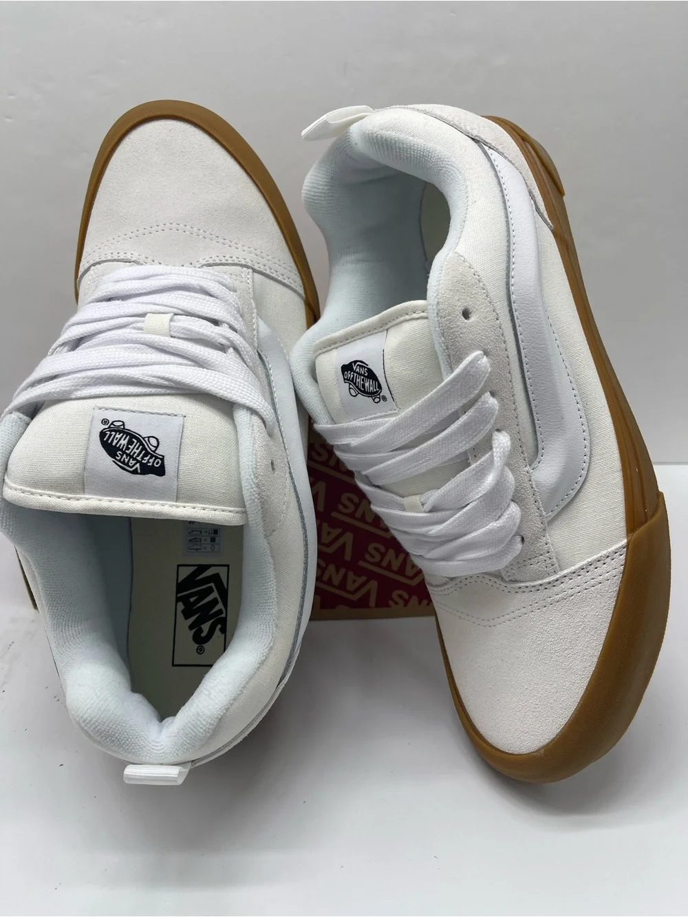 Vans Men’s Sz 11.5 Knu Skool GUM BLANC DE BLANC VN000D22JVY Skate Sneakers